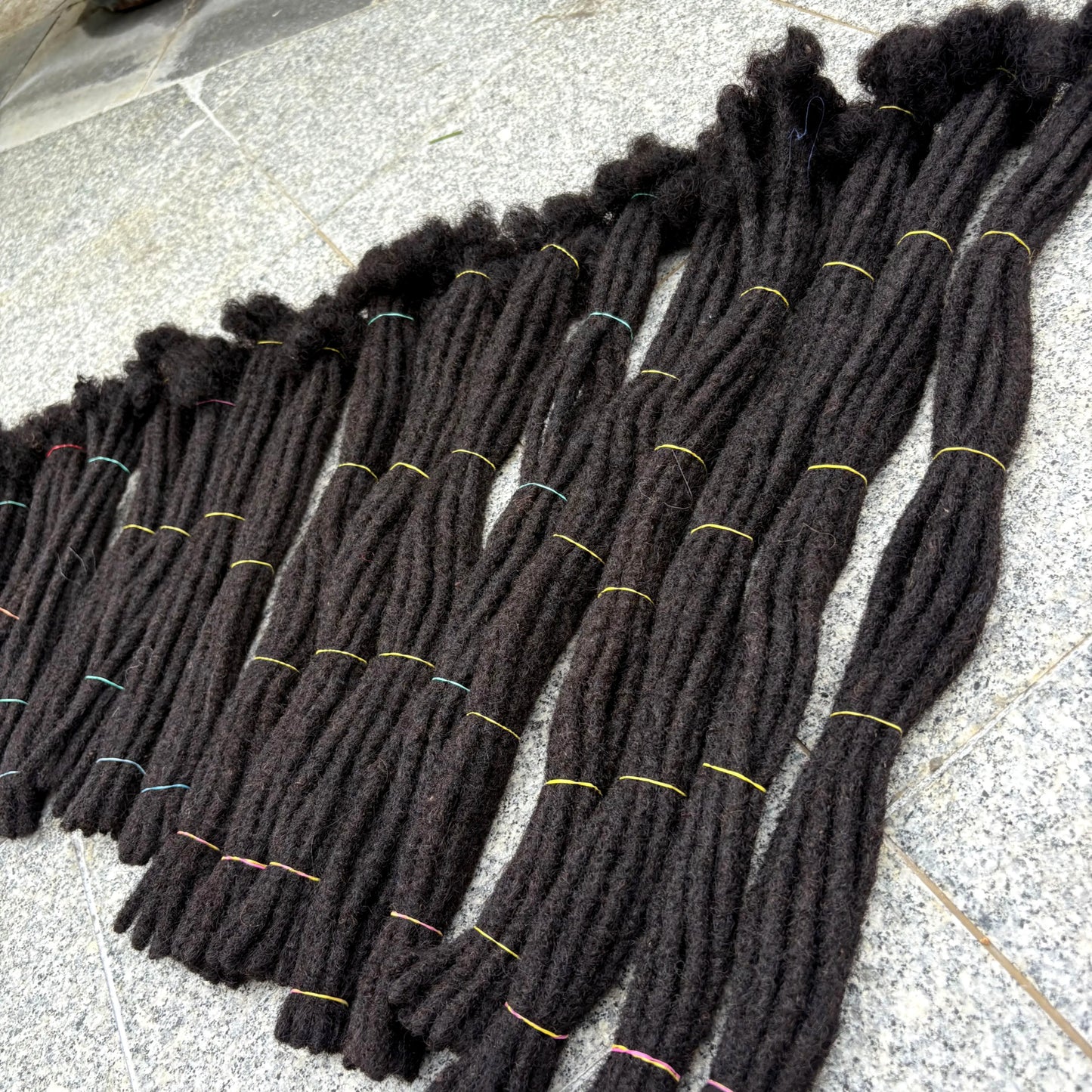 50 Strands 8-14inch Natural Loc Extension Human Hair with Curly Ends  100% Human Hair Loc Dreadlock Extension for Men Women Kids