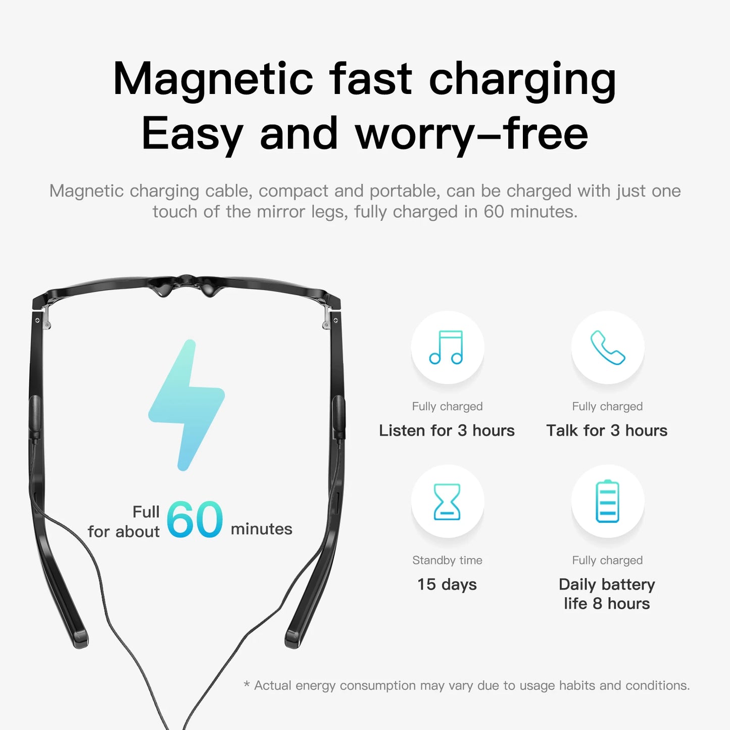 Smart Glasses Headphones Music Player Bluetooth Call AI Voice Assistant Driving Sunglasses Outdoor Sports Camara For Men Women