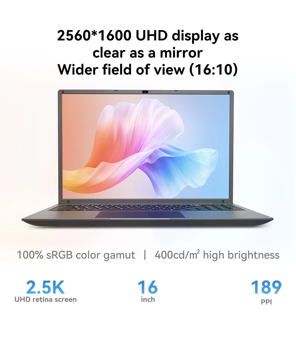 Adreamer 16 Inch Laptop LeoBook16S 2560*1600 IPS 60Hz CPU Intel i5-1240P 16GB RAM SSD 1TB 16" Business Computer Desktop Laptop