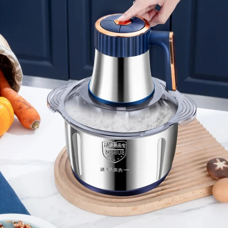 Electric Meat Grinders 5L Food Crusher Stainless Steel Multifunctional Vegetable Slicer Processor Chopper Kitchen Blenders