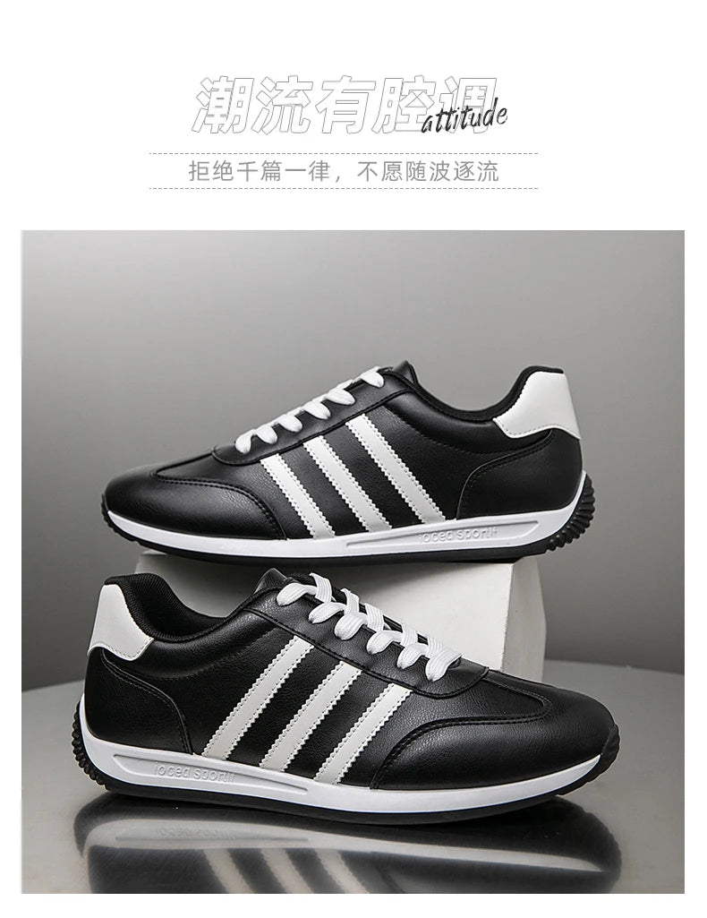 2025Summer Fashion Comfortable Classic New High-Quality Leather Agan Shoes Men's Sneakers Three Colors39-44