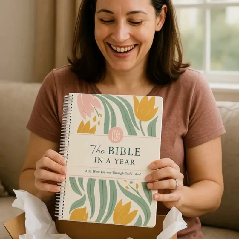 Bible Study Guide 365-Day Christian Workbook with Daily Prayer Notes, 52-Week Journal for Faith and Devotional Study