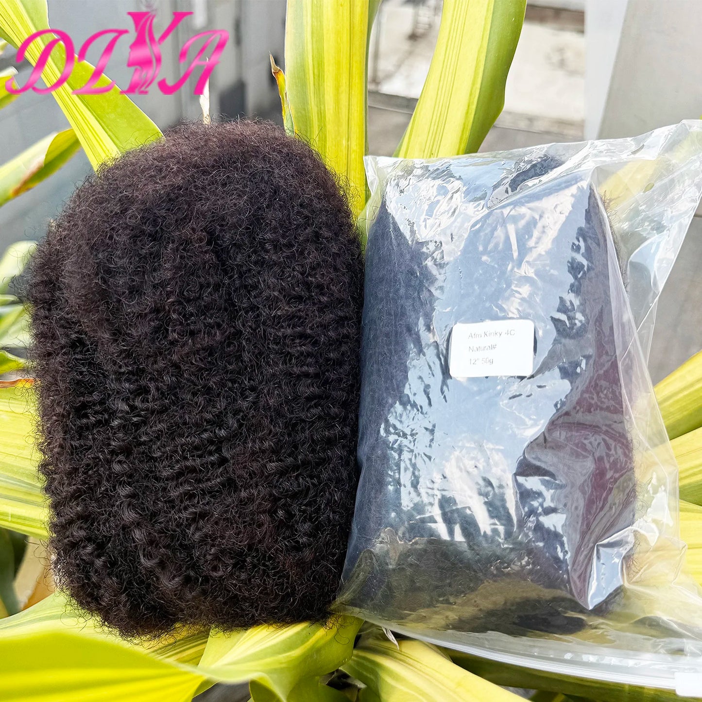 10-18 Inches Afro Kinky Bulk Human Hair Natural Color Bulk Human Hair Remy Hair Bundle Bulk Hair for Braiding Hair Extensions