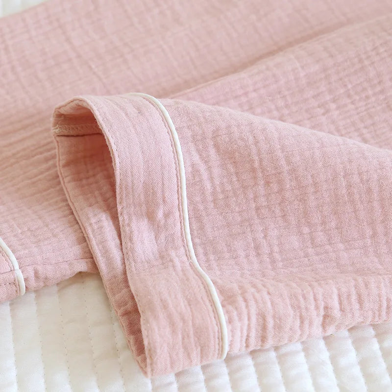 Women's Home Clothes Cotton Spring and Autumn Long Sleeved Long Pants Home Clothes Cardigan Simple Two-piece Pyjamas Set