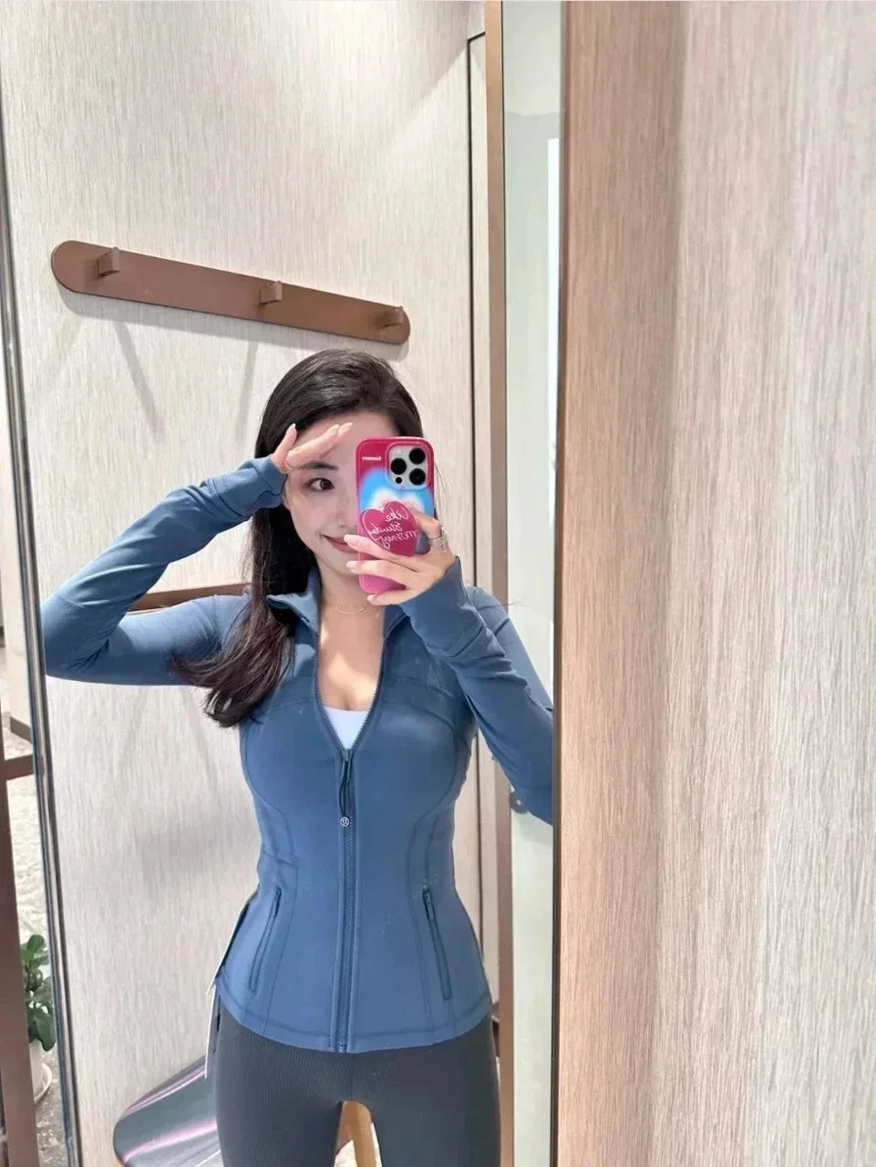 Yoga Clothes Women Define Jacket With Logo Wear Long Sleeve Full Zipper Sports Gym Workout Clothing Slim Fit Dupes Athletic