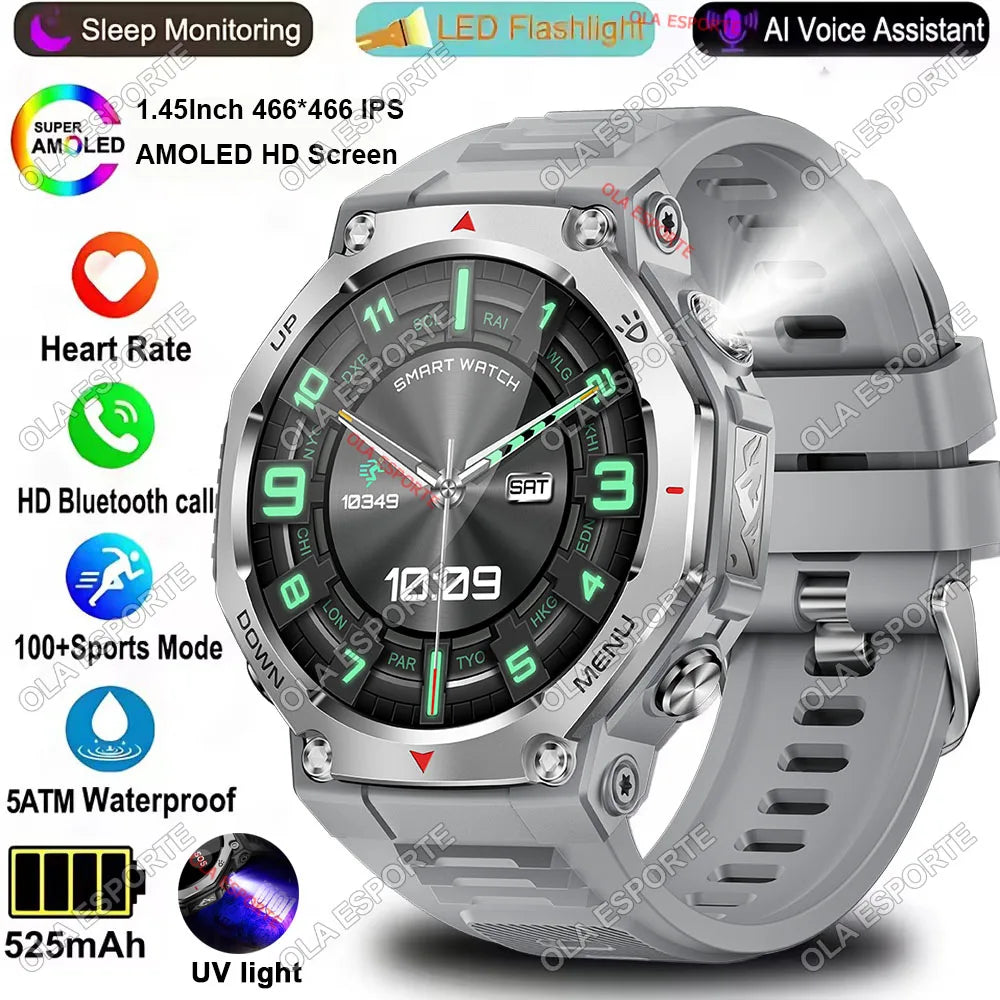 2025 T-Rex 3 GPS Smart Watch 5ATM IP69K Waterproof Clock GPS Tracker Altimeter Call Military Sport Smartwatch Men Women Bracelet