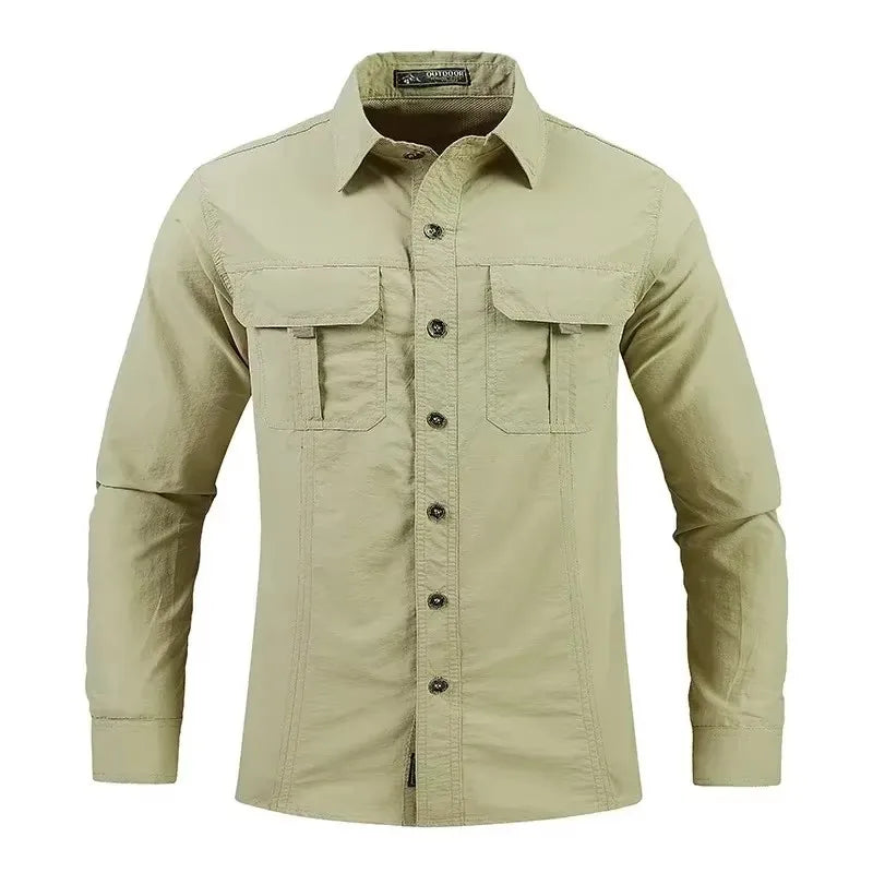 Spring and Autumn Men's New Style Lightweight Breathable shirt tactical multifunctional shirt outdoor long sleeved work shirts