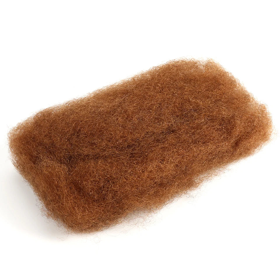 Brown Blonde Highlight  Afro Kinky Bulk Hair No Attachment Afro Curly Bulk Human Hair Remy Dreadlock Natural Color Braids Hair