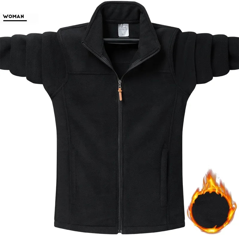 Plus Size 9XL Winter Polar Fleece Jacket Men Tactical Soft Shell Windproof Camping Coat Women Fashion Couple Warm Harajuku Parka