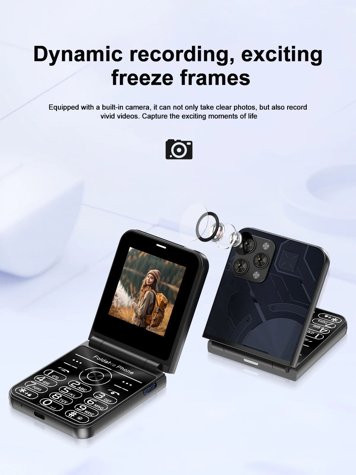 Low Price Sale SERVO Flilo9 3G Flip Mobile Phone 2 SIM Card Speed Dial Blacklist Call Record FM Radio 2.6inch Fold Cellphone MP4