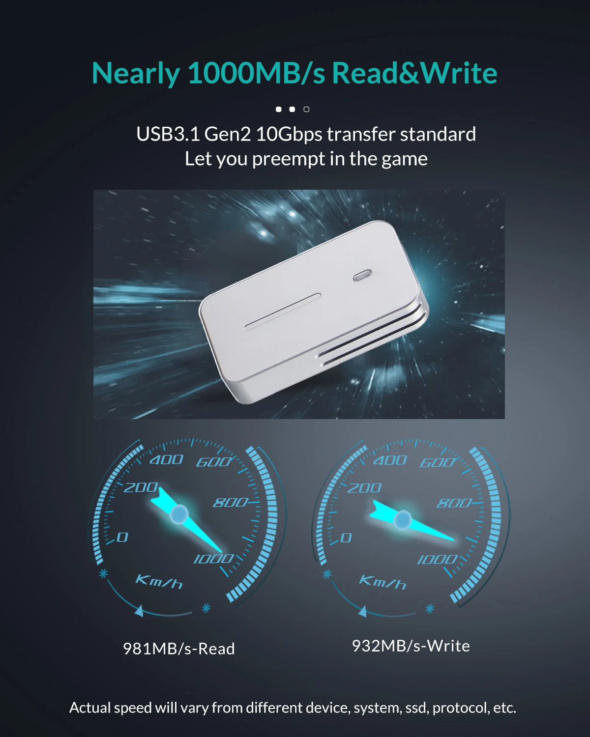 2230 2242 M.2 NVMe Case Enclosure NVMe to USB Adapter M.2 Box 10Gbps USB3.1 Gen 2 PCIe M2 SSD Case  For 2230 2242 Drive 583 Chip