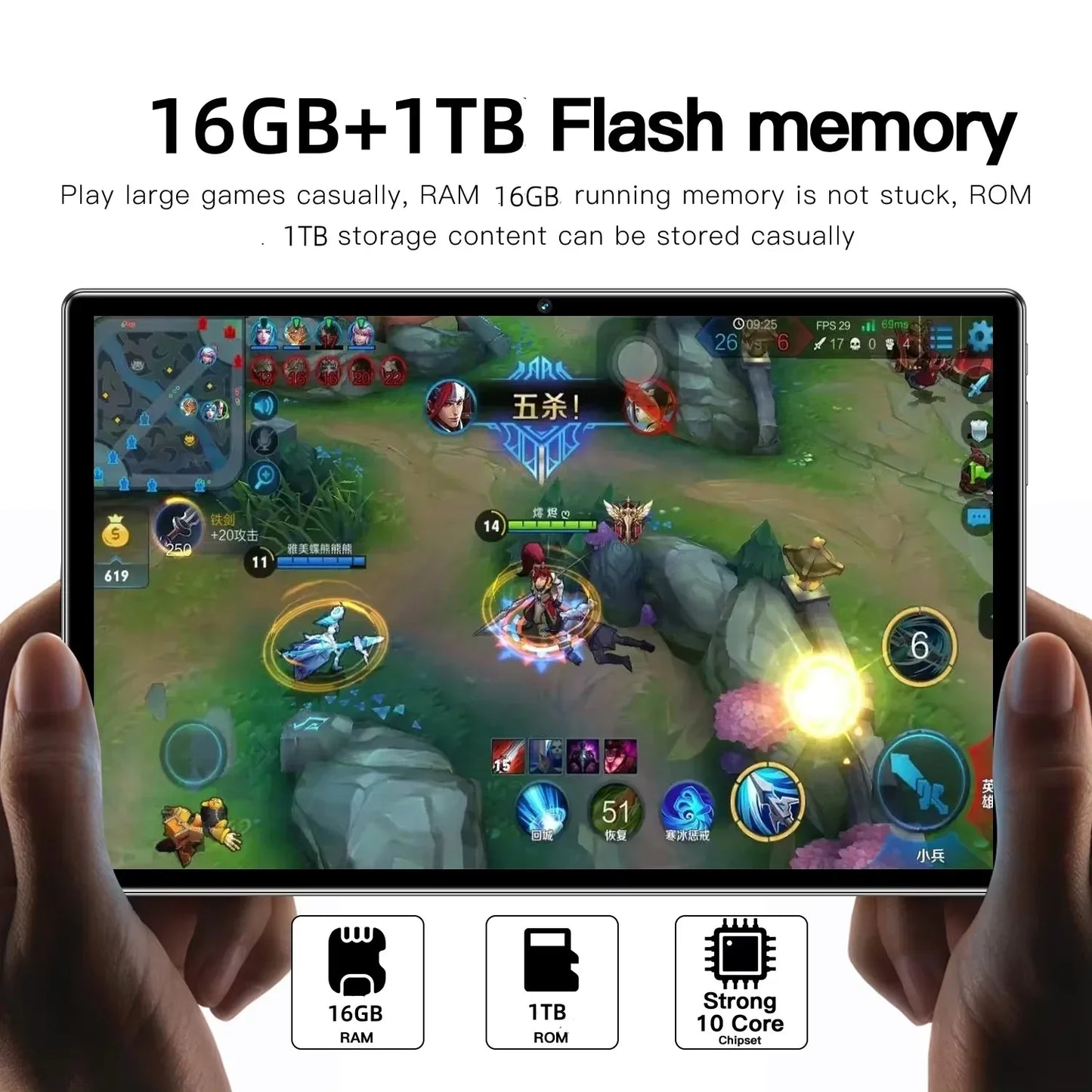 2025 New Original Global Edition Tablet Android 14 Pad 15 Pro 22GB + 2TB Snapdragon 888 Tablet 5G Dual SlM Card WIFI HD 4K M Tab