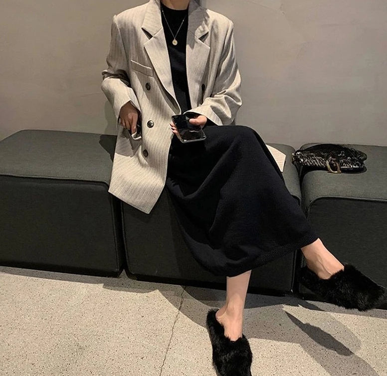 Long Clothes Dresses For Women Crochet Woman Dress Black Evening Knitted Robe Loose Maxi Offer Stylish New In Harajuku Y2k