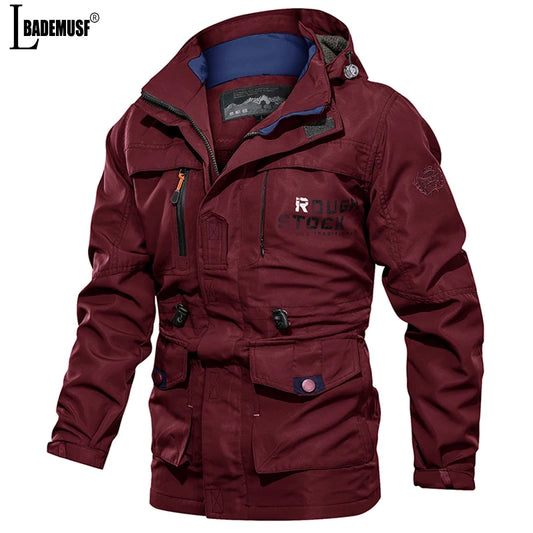 Men's 2023 Autumn Winter New Tactical Jacket Men Outdoor Camping Wear Resistant Coat Men Breathable Sweat Absorption Jackets Men