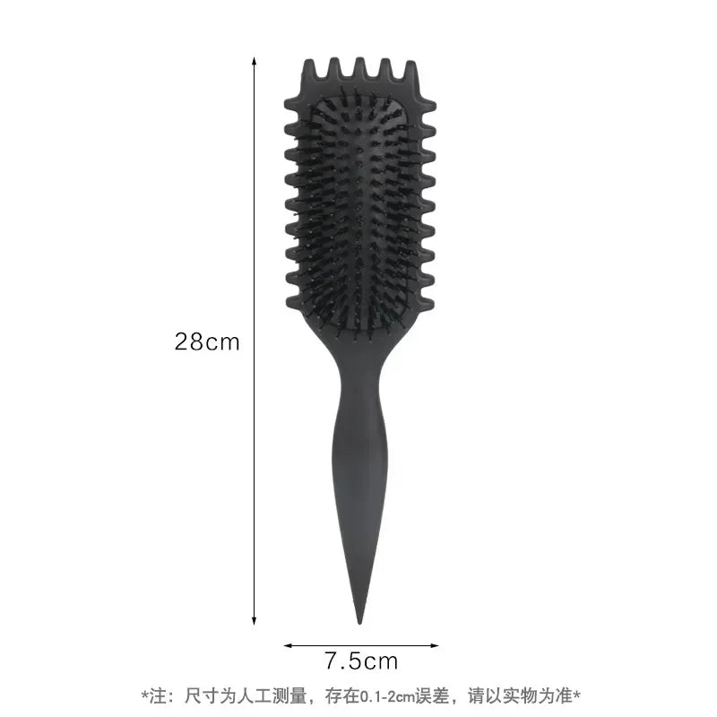 Salon Styling Curly Hair Styling Brush Curl Hair Brush for Combing and Shaping Men's and Women's Curls Reduce Pulling Tools