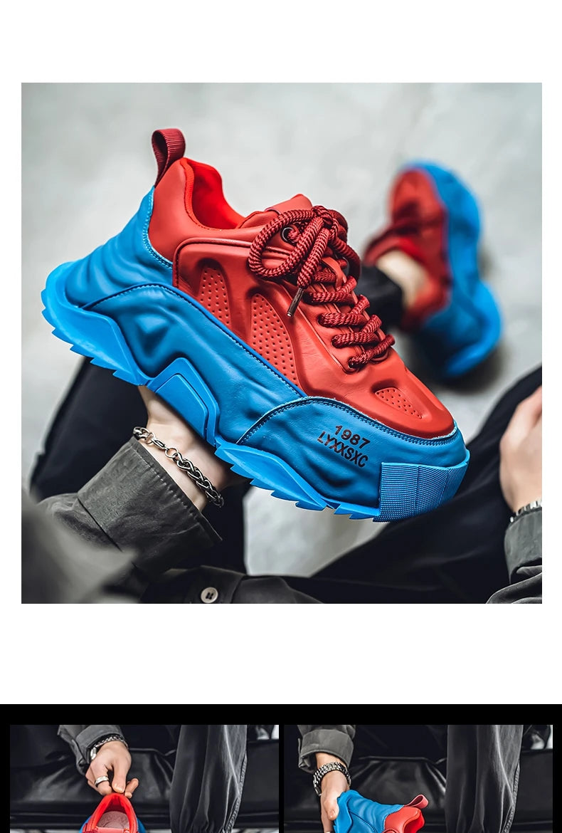 Loafers Men's sneakers Male sneakers Casual Shoes for men Sports and leisure Thick bottom Non-Slip Wear-resistant Work wear