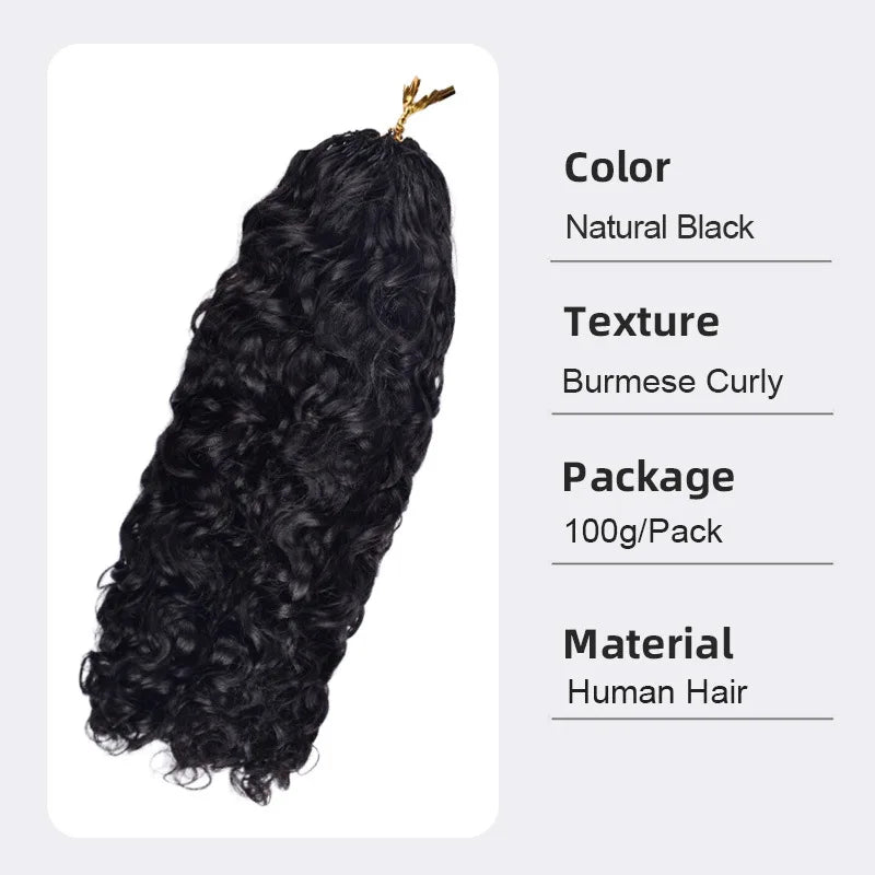 Crochet Knitted Hair Natural Color Multi Curvature Collection Human Hair Brazilian Virgin Remy Full Hand Weaving Natural Color