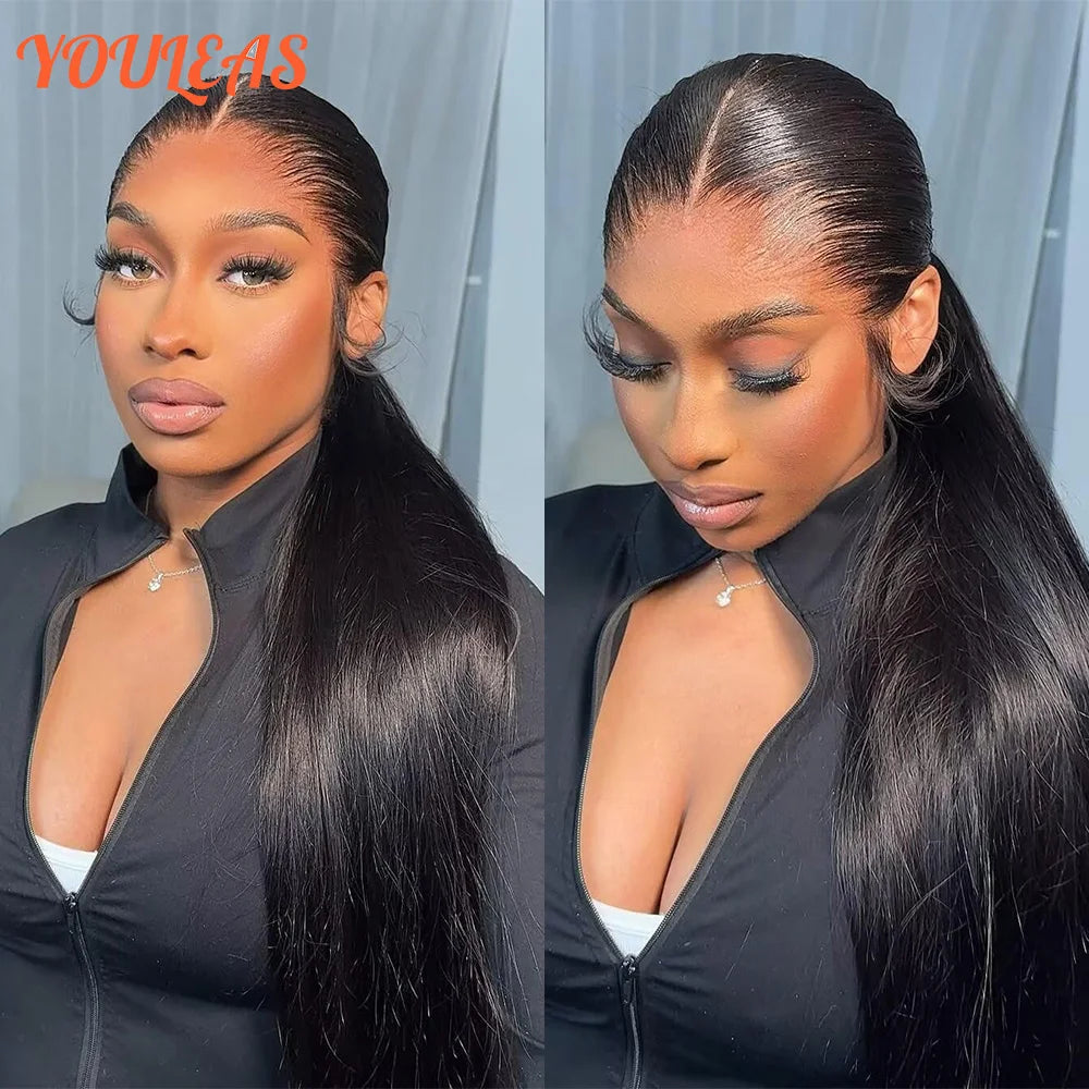 New Trend Lagos Hairline Sliky Bone Straight 250 Density 13x6 HD Lace Frontal Glueless Wigs Human Hair Pre Plucked Ready To Wear