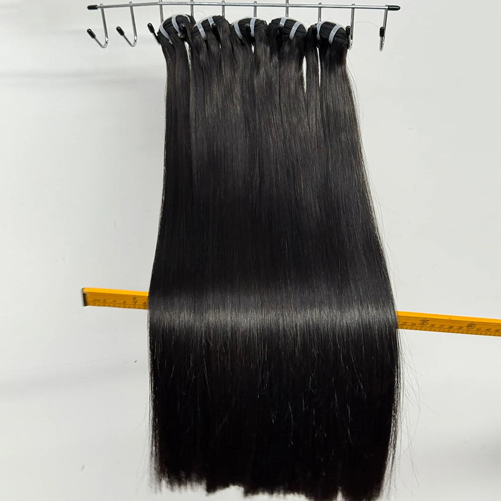 Bone Straight Bundles 16A Grade Double Drawn Vietnamese Human Hair Extensions Full Thick End Top Quality 100g/Bundle