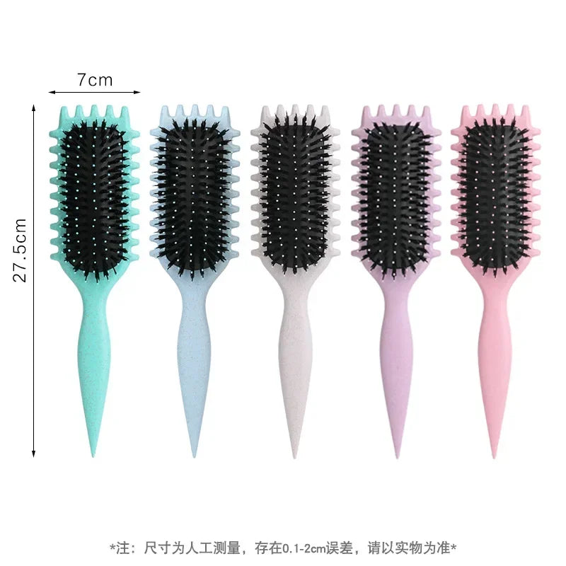 Salon Styling Curly Hair Styling Brush Curl Hair Brush for Combing and Shaping Men's and Women's Curls Reduce Pulling Tools