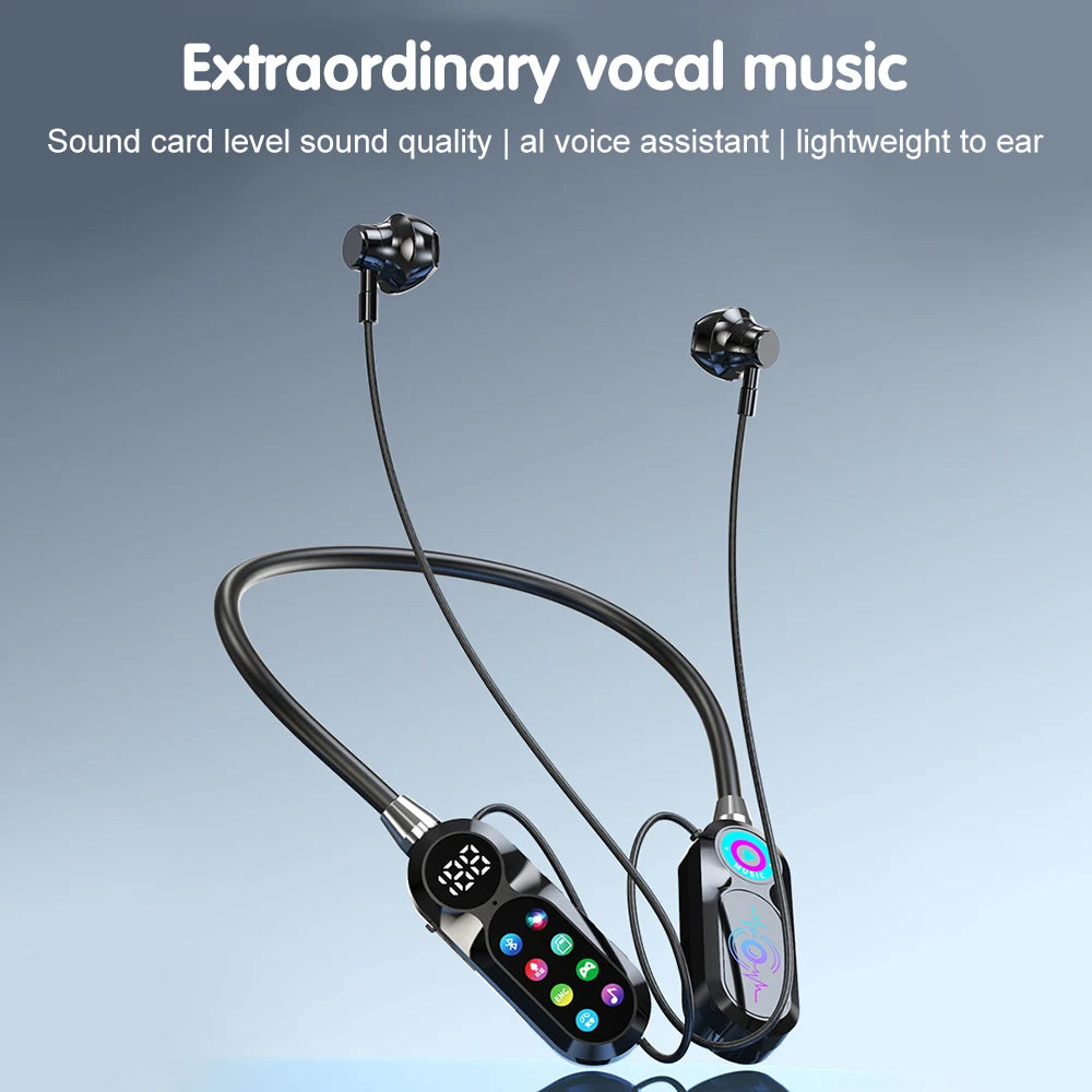 50H Play Time Bluetooth 5.4 Earphones LED Display HiFi Sound Earbuds Wireless Headphones Sports Waterproof Headsets