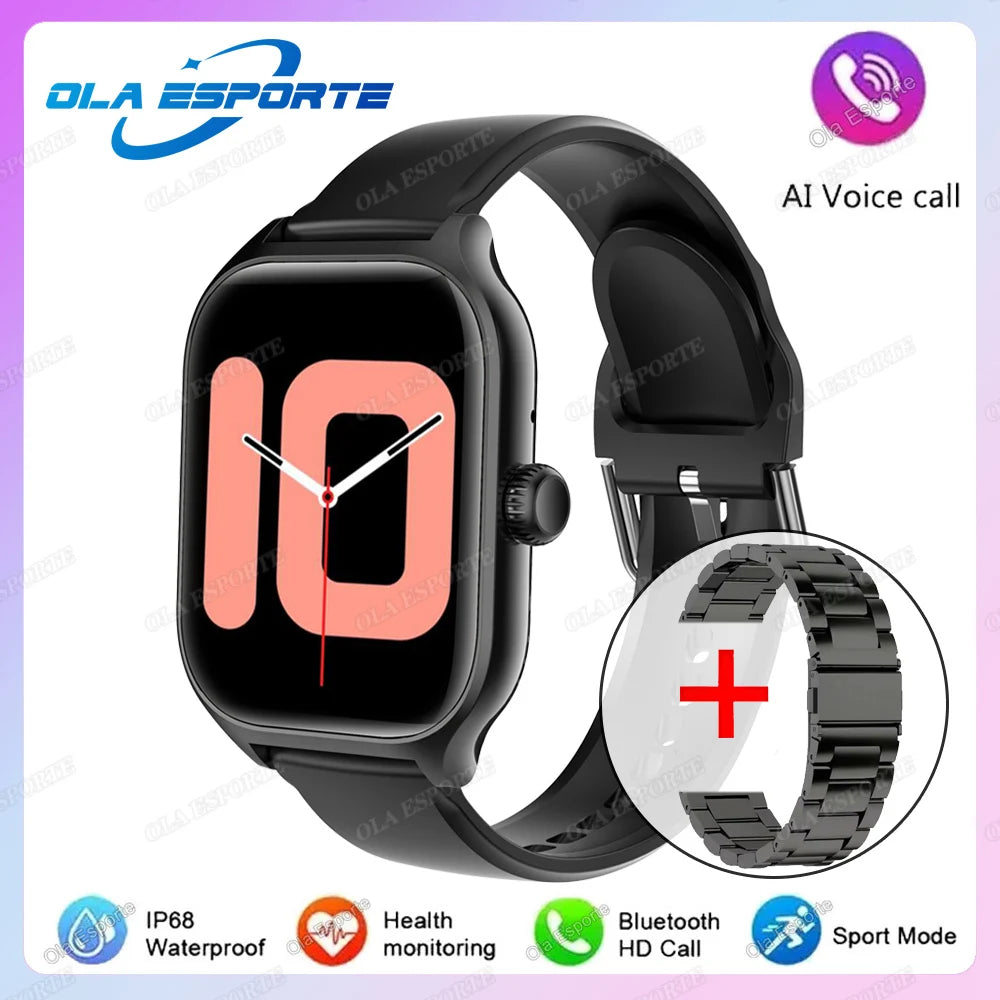 New Smart Watch Women Health Monitor Bluetooth Call Waterproof Wristwatch Sport Fitness Tracker Men Smartwatch For Android IOS
