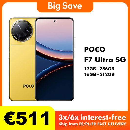 POCO F7 Ultra 5G NFC 12GB/256GB 16GB/512GB Global Version Cellphone without Charger All New World Primiere
