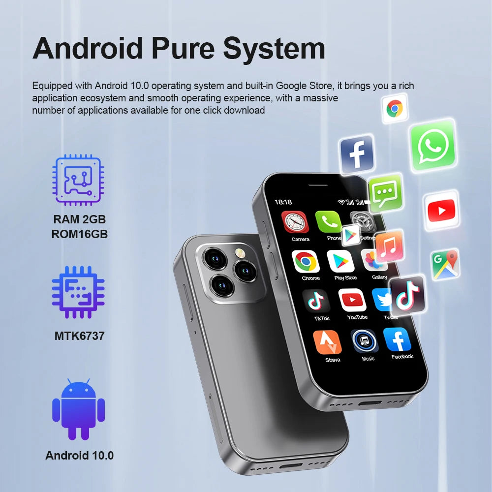 2025 HOT SALE SERVO KING8000 4G Mini Smartphone Android Global GPS 3.0" Display 5MP+2MP WIFI 2000mAh Battery Small Mobile Phones