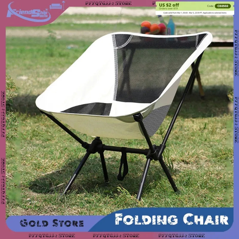 Portable Folding Chair Oxford Fabric Chair Strong Load-bearing Capacity Camping Beach Fishing Backrest Chairs Outdoor Furniture
