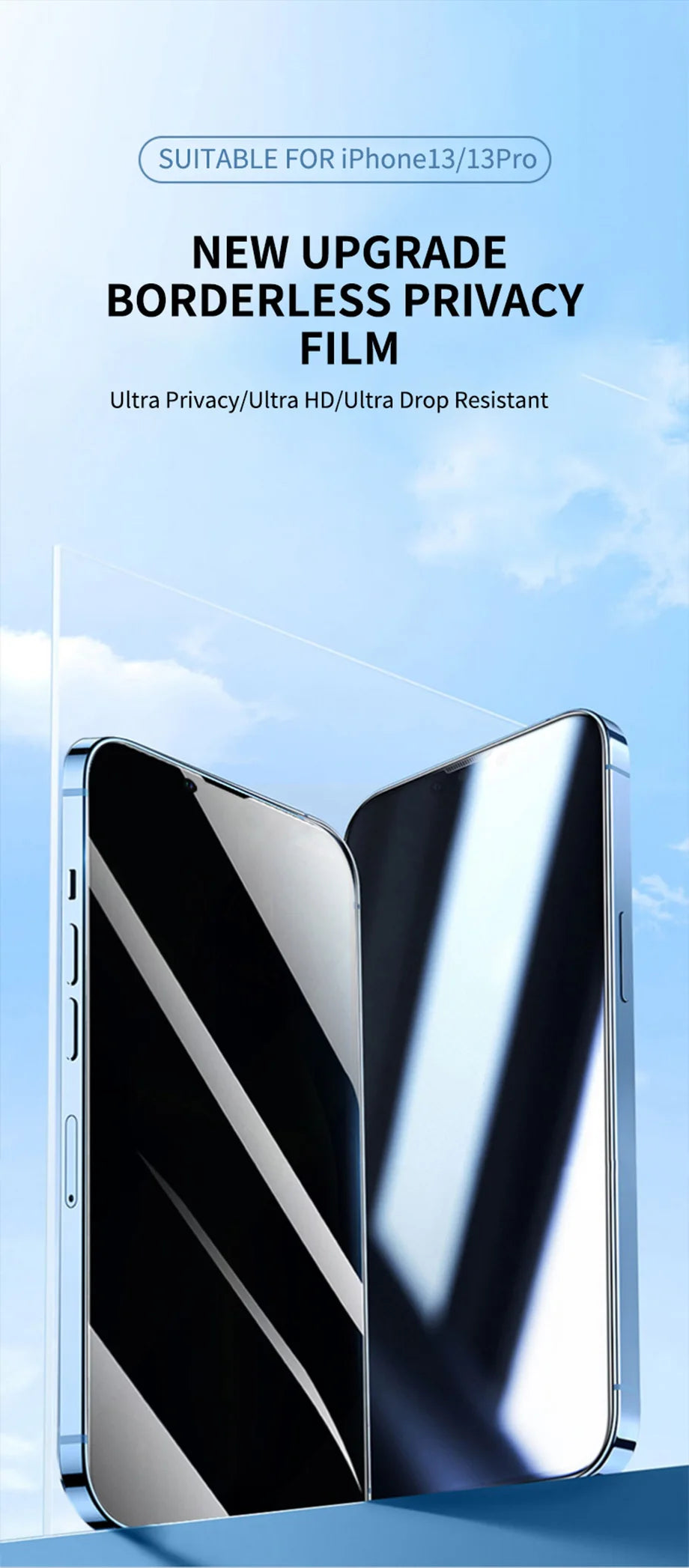 2PCS Anti-Spy Tempered Glass+1PC Phone Case Set Meal For iPhone 15 13 14 12 11 Pro Max 15 Plus Screen Protector Protective Film