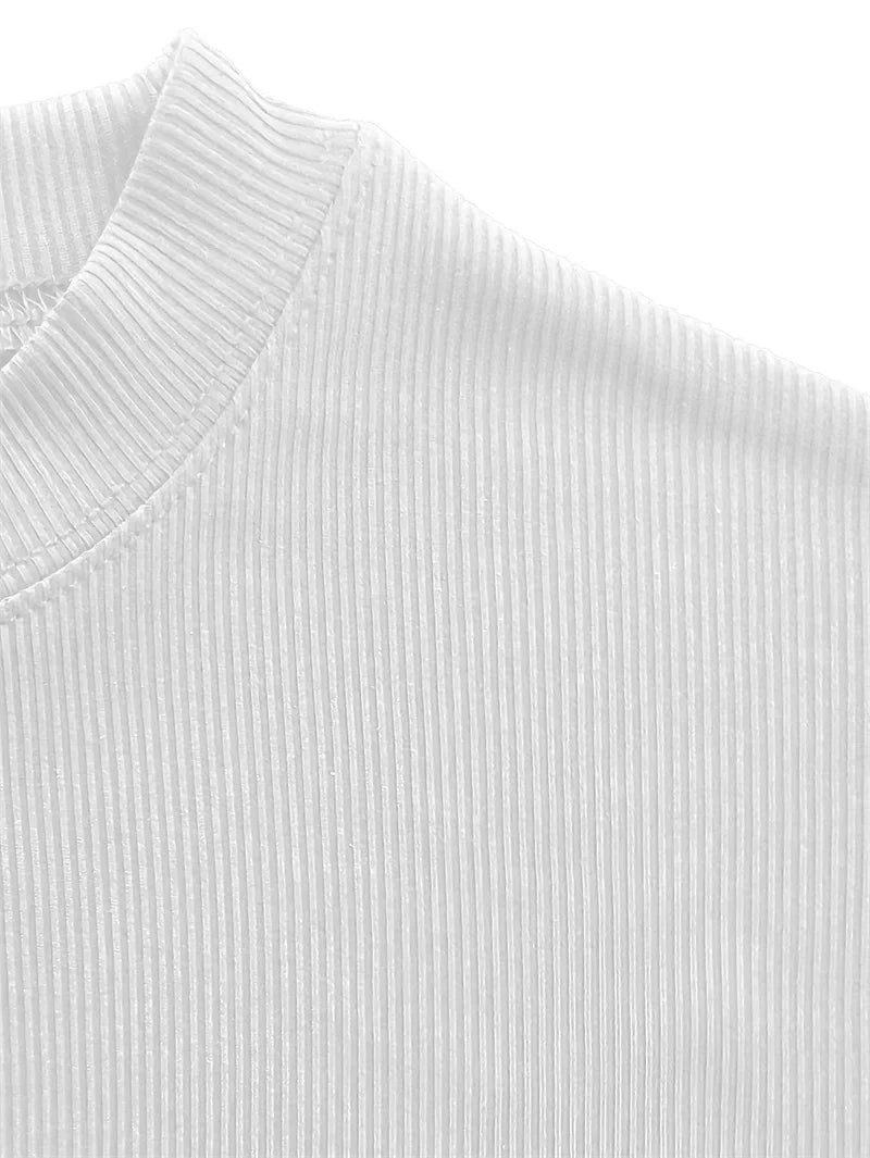spring summer Elastic Comfortable Men's T-shirt Small high collar stripe shirt short sleeve fitness tops sports casual T-shirt
