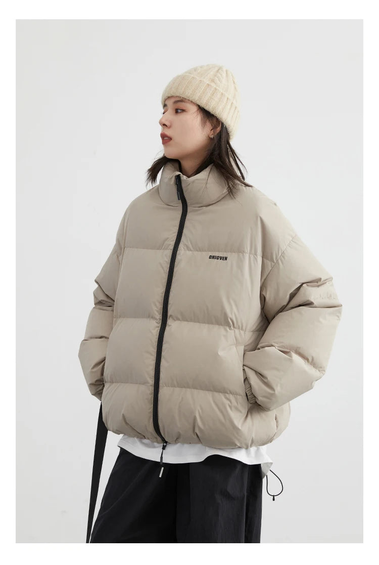 CHIC VEN Women Down Coats Solid 90 White Duck Down Stand Collar Female Down Jacket Warm Ladies Overcoat Autumn Winter 2024