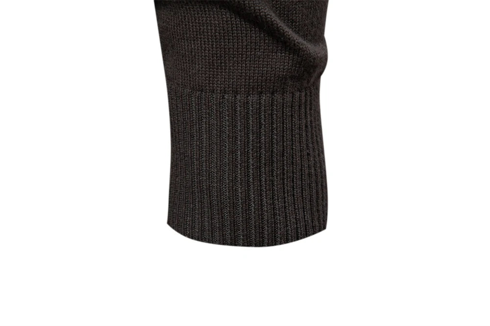 2023 New Winter Cotton Cardigan for Men Quality Mens Sweater Fashion Turn Down Collar Knitted Sweaters for Men