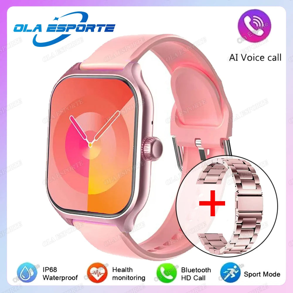 New Smart Watch Women Health Monitor Bluetooth Call Waterproof Wristwatch Sport Fitness Tracker Men Smartwatch For Android IOS