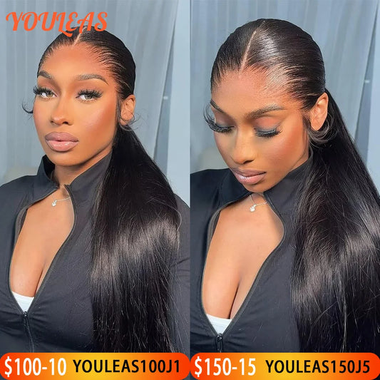 New Trend Lagos Hairline Sliky Bone Straight 250 Density 13x6 HD Lace Frontal Glueless Wigs Human Hair Pre Plucked Ready To Wear