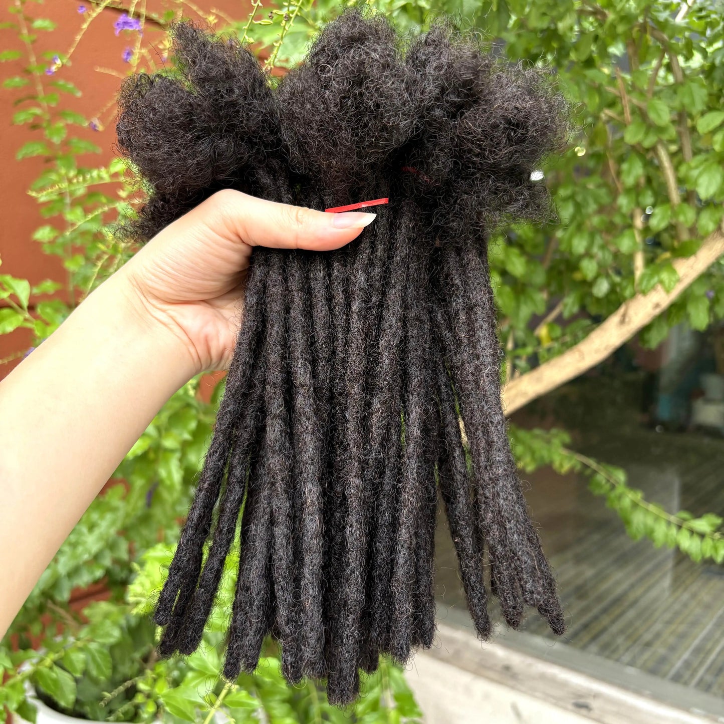 0.6cm Colored Loc Extension Human Hair 10 inch 50 Strands Full Handmade 100% Human Hair Loc Dreadlock Extensions for Men Women