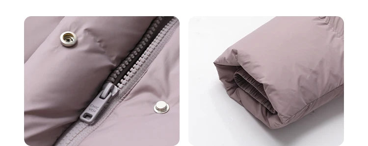 CHIC VEN New Women Down Coats Solid Loose Casual Hooded Down Jacket Female Soft 90 White Duck Down Coat Thick Autumn Winter 2024