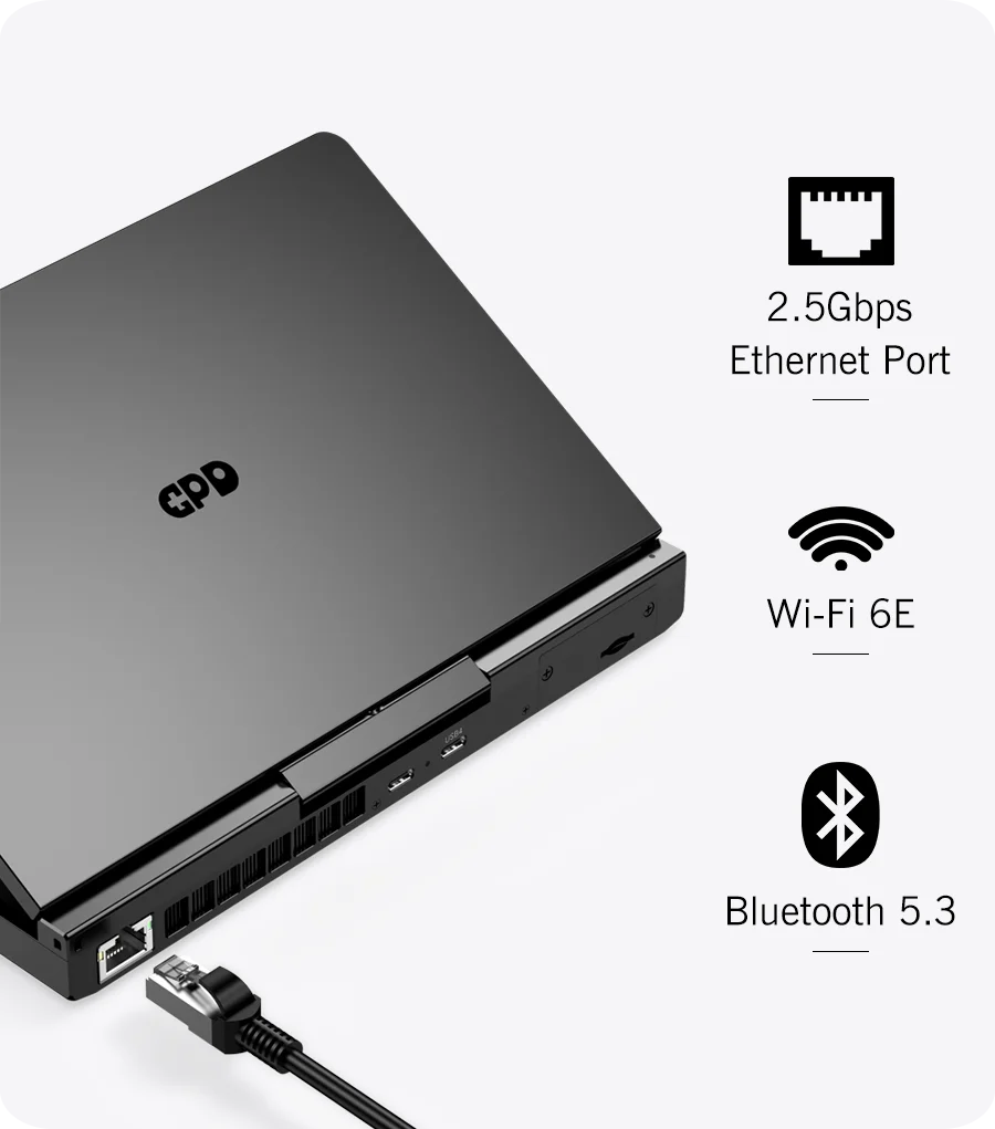 New 2025 version! GPD Pocket 4 8.8-inch AMD AI 9 HX 370 64GB RAM 2TB NVMe 2.5K resolution 144Hz refresh rate Gaming Mini Laptop