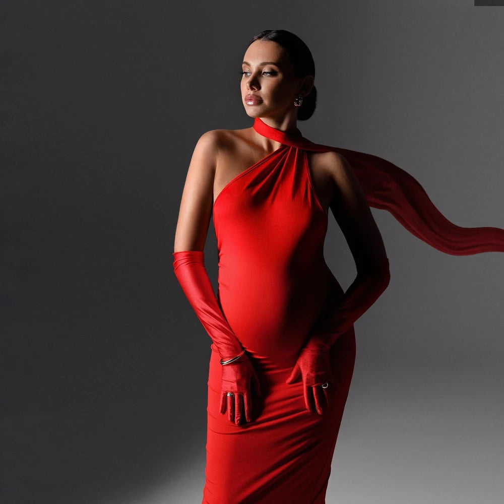 Pregnant Babyshower Clothes Women Evening Outfit Sexy Backless Maternity Dress For Photoshoot Pregnancy Bodycon Photography Gown