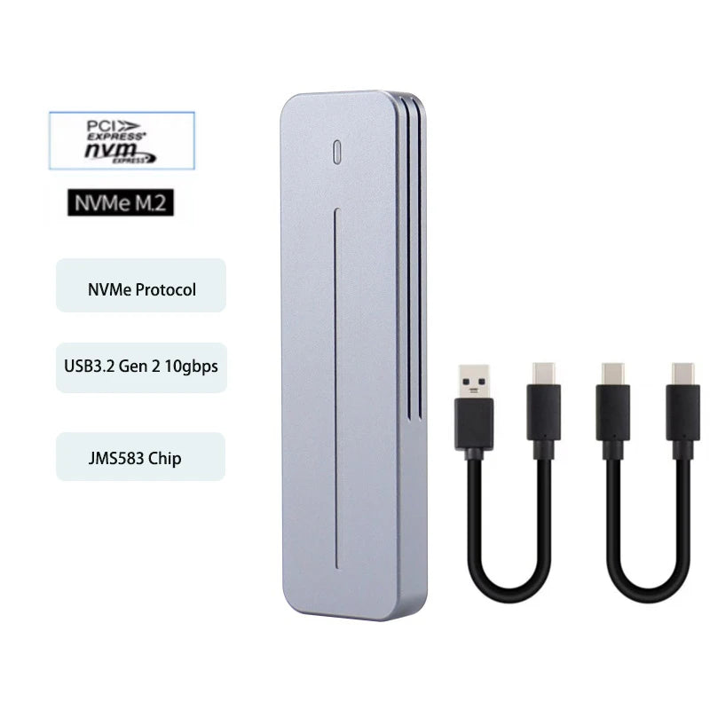 M2 SSD Case NVME SATA with Cover Protector M.2 to USB Type C 3.1 SSD Adapter for NVME PCIE NGFF SATA SSD Disk Box M.2 SSD Case