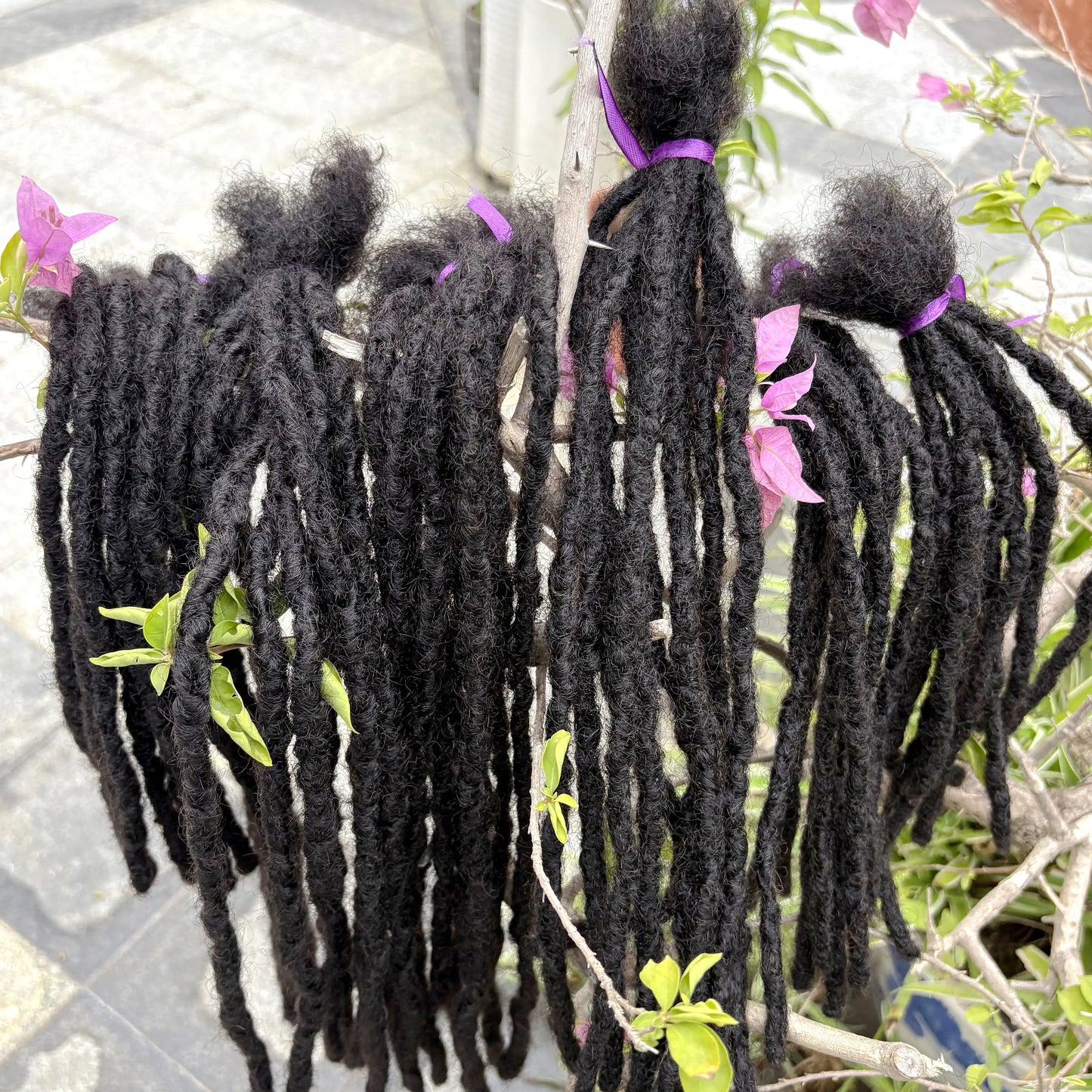 Loc Extension Human Hair 8-14inch 100% Human Hair Handmade Inter Loc Dreadlock Extension with Curly Ends for Men Women Kids