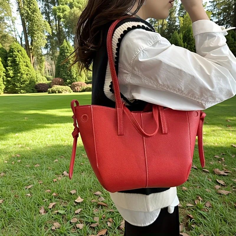 Stylish Casual Tote Bag, Large Capacity PU Leather Handbag Women Wing Bag, Fashionable Woman Bags, Commuting Shoulder Armpit Bag