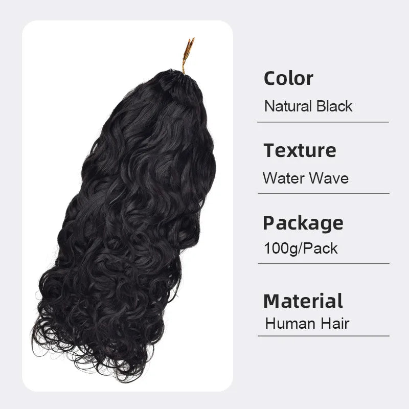 Crochet Knitted Hair Natural Color Multi Curvature Collection Human Hair Brazilian Virgin Remy Full Hand Weaving Natural Color