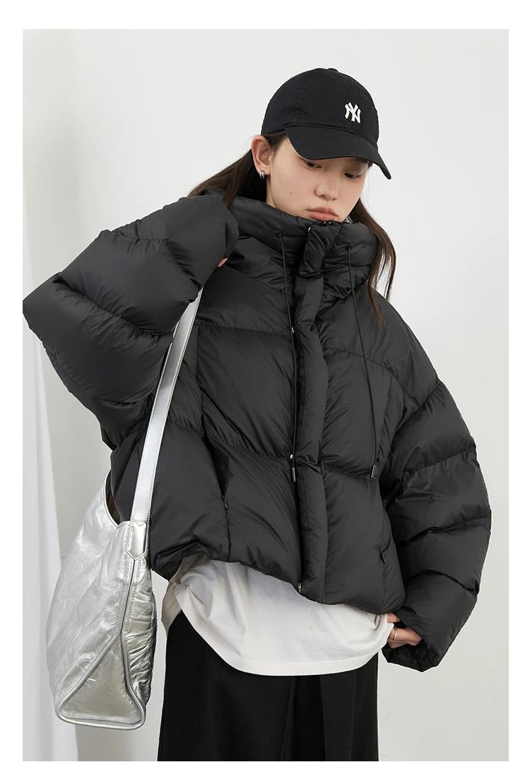CHIC VEN Women Down Coats Loose Casual New Hooded 90 White Duck Down Female Down Jacket Autumn Winter 2025