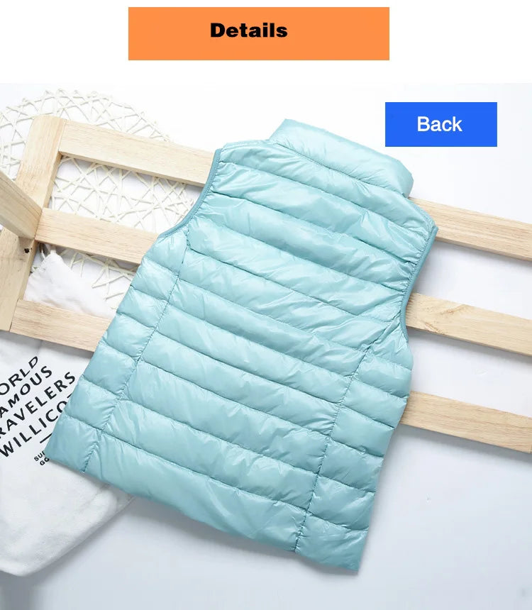 11 Colors Women Vest 2023 New Spring Female Windproof Lightweight Warm Waistcoat Sleeveless Puffer Coat White Duck Down Parka