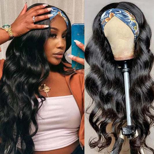 Body wave Headband Wig 250% Human Hair Wigs For Women Brazilian Straight Wig 8"-34" Remy Human Hair Wig 200% Machine Made Wig