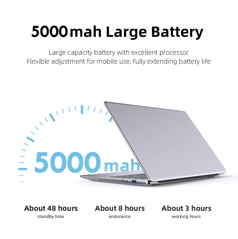 2025 Laptop Computer Windows 11 Pro Intel Atom A3950 Quad-Core 2025 Notebook PC 12GB RAM 1TB 2TB SSD 1920*1080 Office Computer