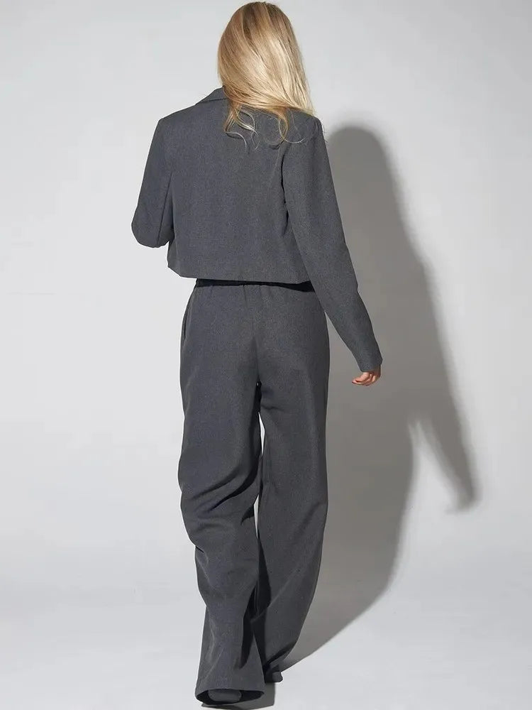 Women's Clothing 2025 Autumn New Fashion Casual Short Small Suit Slim Fit Trousers Women's Suit Костюм Женский Летний