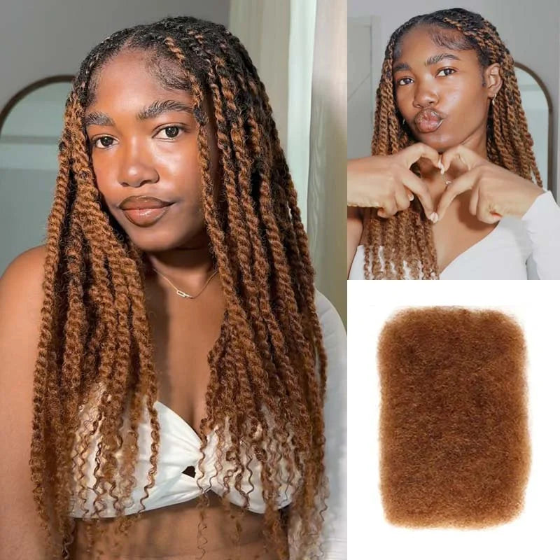 Afro Kinky Curly Bulk Human Hair For Braid Twists Curly Hair Extension Peruvian Hair for Dreadlock Extension Create Dreadlocks