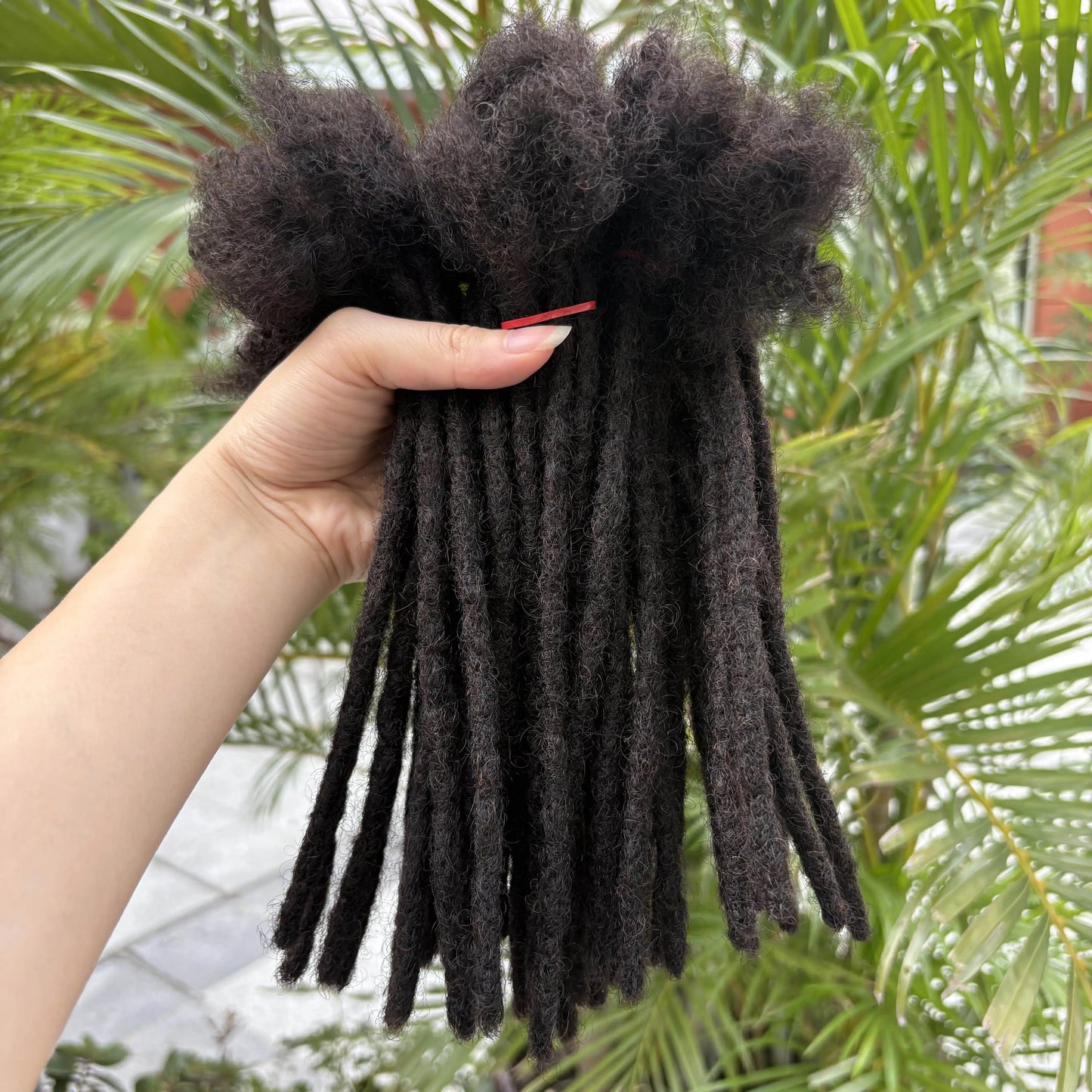 Loc Extension Human Hair 8-14inch 100% Human Hair Handmade Inter Loc Dreadlock Extension with Curly Ends for Men Women Kids